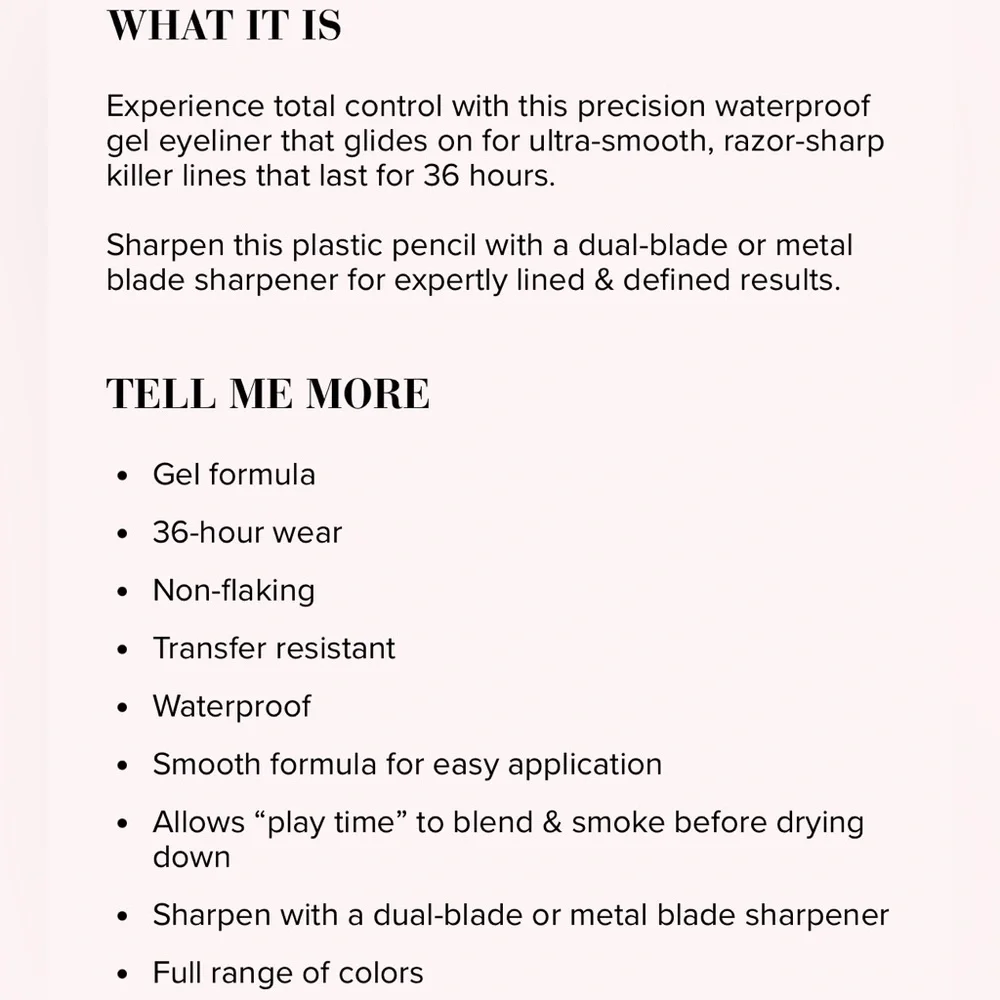 Too Faced Killer Liner 36 Hour Waterproof Gel Eyeliner Pencil - Black